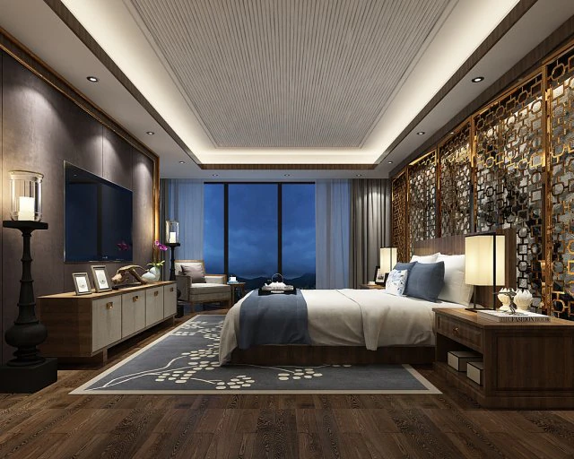 deluxe master bedroom design 62 3D Model .c4d .max .obj .3ds .fbx .stl .blend 