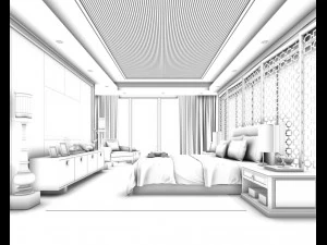 deluxe master bedroom design 62 3D Model