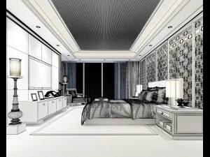 deluxe master bedroom design 62 3D Model