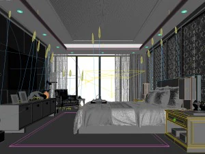 deluxe master bedroom design 62 3D Model