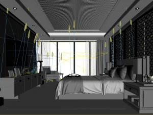 deluxe master bedroom design 62 3D Model