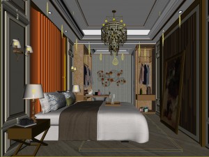 deluxe master bedroom design 63 3D Model