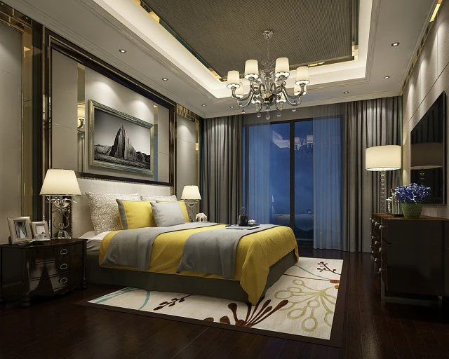 deluxe master bedroom design 65 3D Model .c4d .max .obj .3ds .fbx .stl .blend 