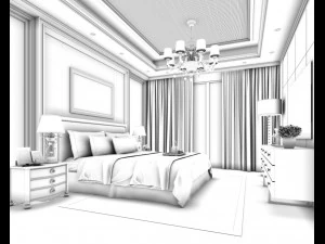 deluxe master bedroom design 65 3D Model