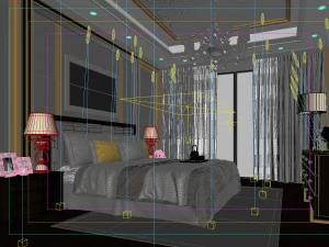deluxe master bedroom design 65 3D Model