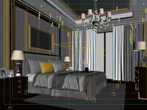 deluxe master bedroom design 65 3D Model