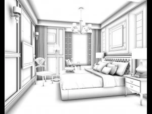 deluxe master bedroom design 66 3D Model