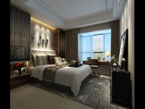 projekt luksusowej sypialni gł&oacute;wnej 67 Model 3D