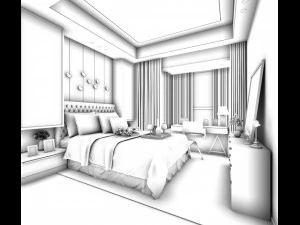 deluxe master bedroom design 67 3D Model