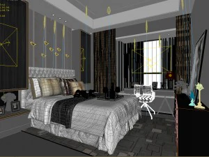 deluxe master bedroom design 67 3D Model