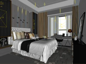 deluxe master bedroom design 67 3D Model