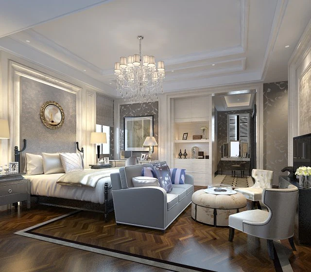 deluxe master bedroom design 68 3D Model .c4d .max .obj .3ds .fbx .stl .blend