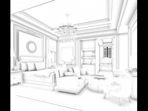 deluxe master bedroom design 68 3D Model