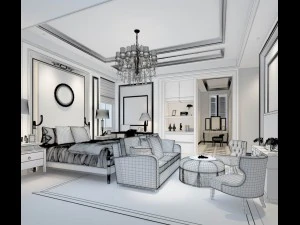 deluxe master bedroom design 68 3D Model