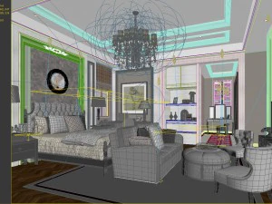 deluxe master bedroom design 68 3D Model