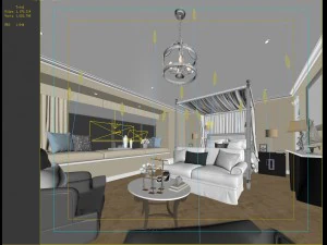deluxe master bedroom design 69 3D Model