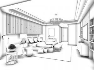 deluxe master bedroom design 70 3D मॉडल