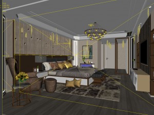 deluxe master bedroom design 70 3D मॉडल