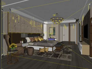 deluxe master bedroom design 70 3D Model