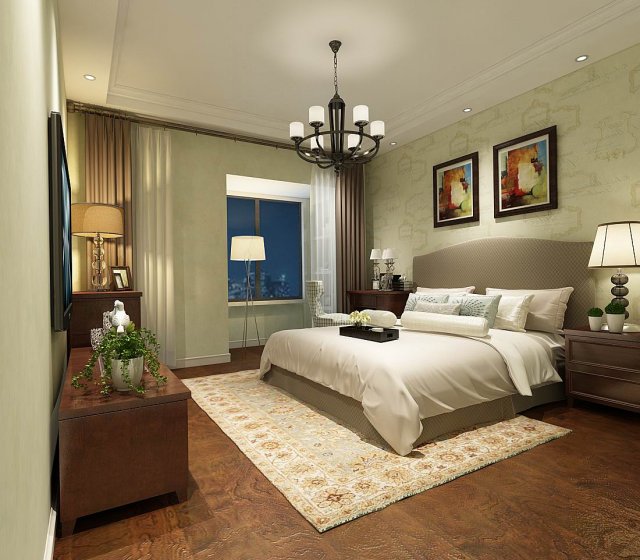 deluxe master bedroom design 71 3D Model .c4d .max .obj .3ds .fbx .stl .blend