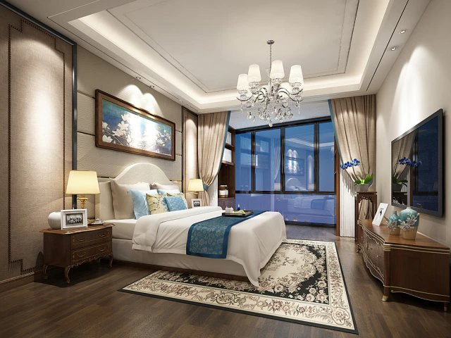 deluxe master bedroom design 72 3D Model .c4d .max .obj .3ds .fbx .stl .blend 