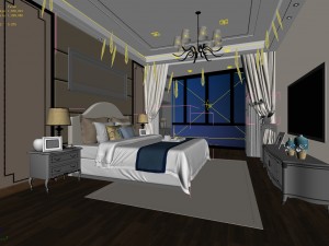 deluxe master bedroom design 72 Model 3D
