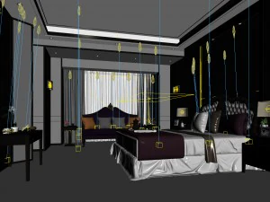 deluxe master bedroom design 73 3D Model
