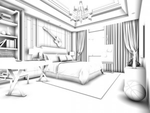 deluxe master bedroom design 75 Modelo 3D