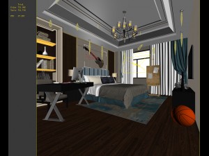 deluxe master bedroom design 75 Modelo 3D