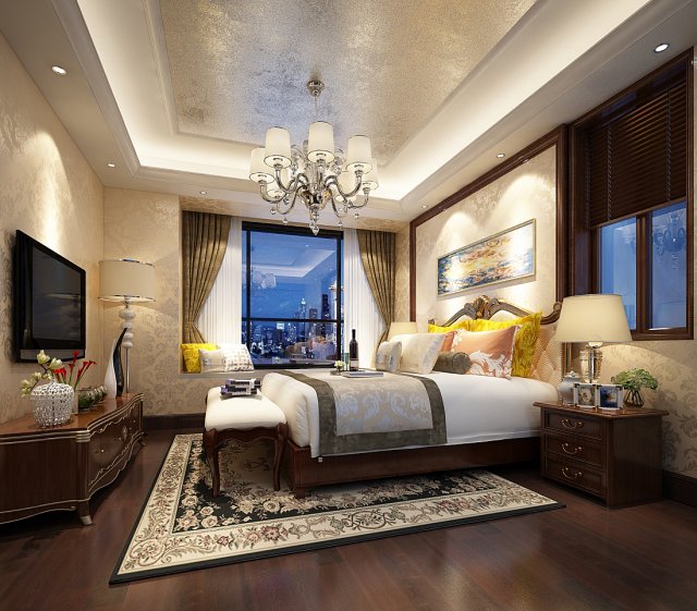 deluxe master bedroom design 77 3D Modell .c4d .max .obj .3ds .fbx .stl .blend