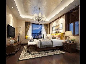 디럭스 마스터 베드룸 디자인 77 3D 모델