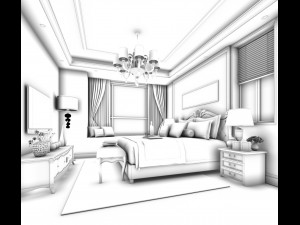 deluxe master bedroom design 77 3D Modell