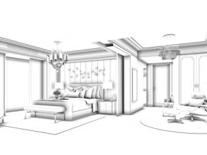 Дизайн главной спальни класса люкс 79 3D Модель