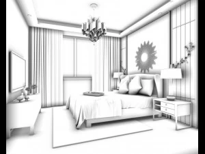 deluxe master bedroom design 81 3D Model