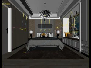 deluxe master bedroom design 83 3D Model
