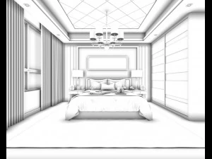 deluxe master bedroom design 84 3D Model
