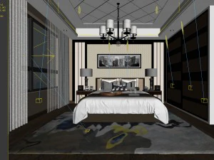 deluxe master bedroom design 84 3D Model