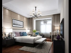 Дизайн главной спальни Делюкс 85 3D Модель