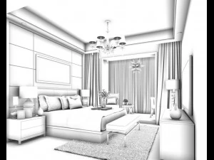 deluxe master bedroom design 85 3D Model