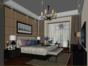 deluxe master bedroom design 85 3D Model