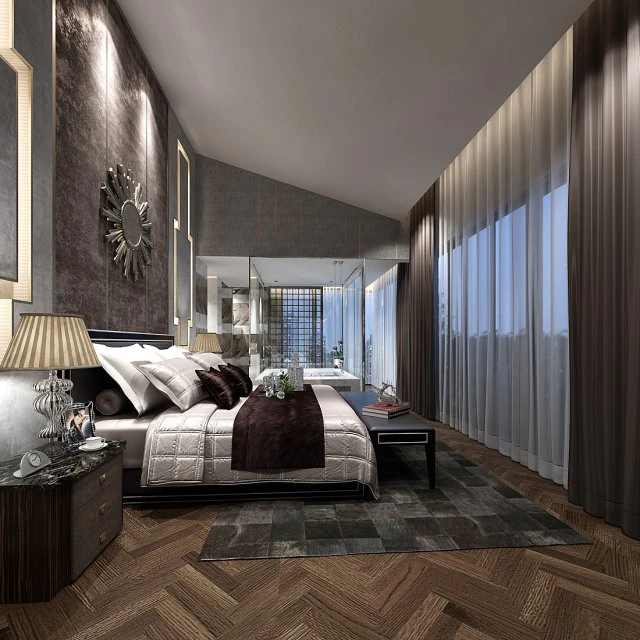 deluxe master bedroom design 87 3D Model .c4d .max .obj .3ds .fbx .stl .blend 