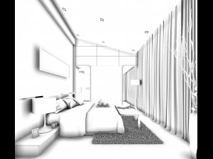 deluxe master bedroom design 88 3D Model