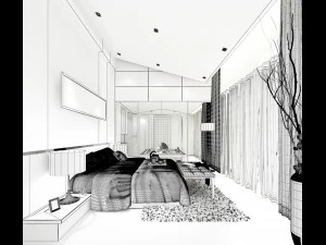 deluxe master bedroom design 88 3D Model