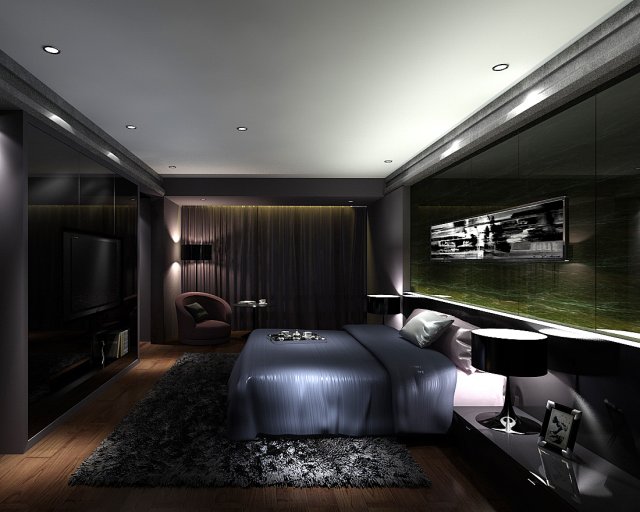 deluxe master bedroom design 89 Modelo 3D .c4d .max .obj .3ds .fbx .stl .blend