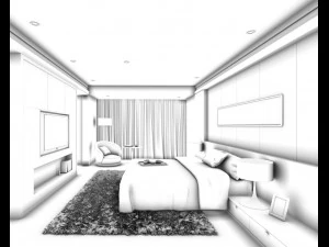 deluxe master bedroom design 89 3D Model