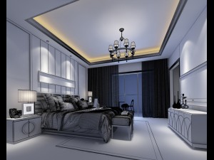deluxe master bedroom design 90 Model 3D