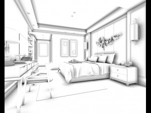 deluxe master bedroom design 92 3D Model