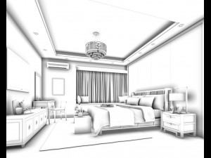 deluxe master bedroom design 94 3D Model