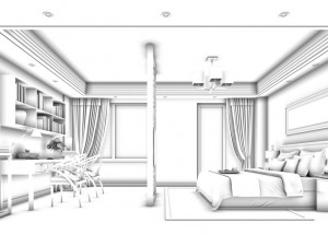 deluxe master bedroom design 95 3D Model