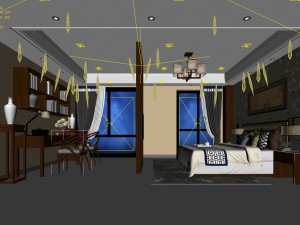 deluxe master bedroom design 95 3D Model